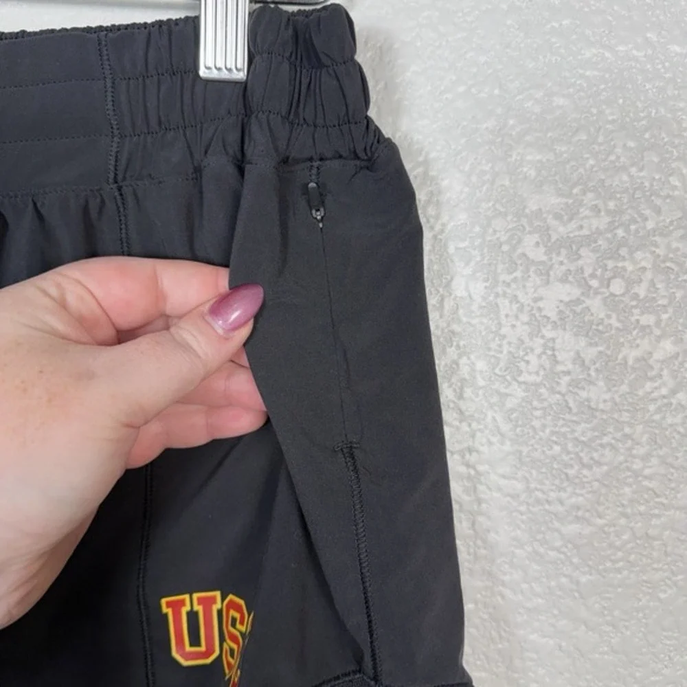 Lululemon Size 14 USC College Hotty Hot Shorts Black‎ Running Athletic